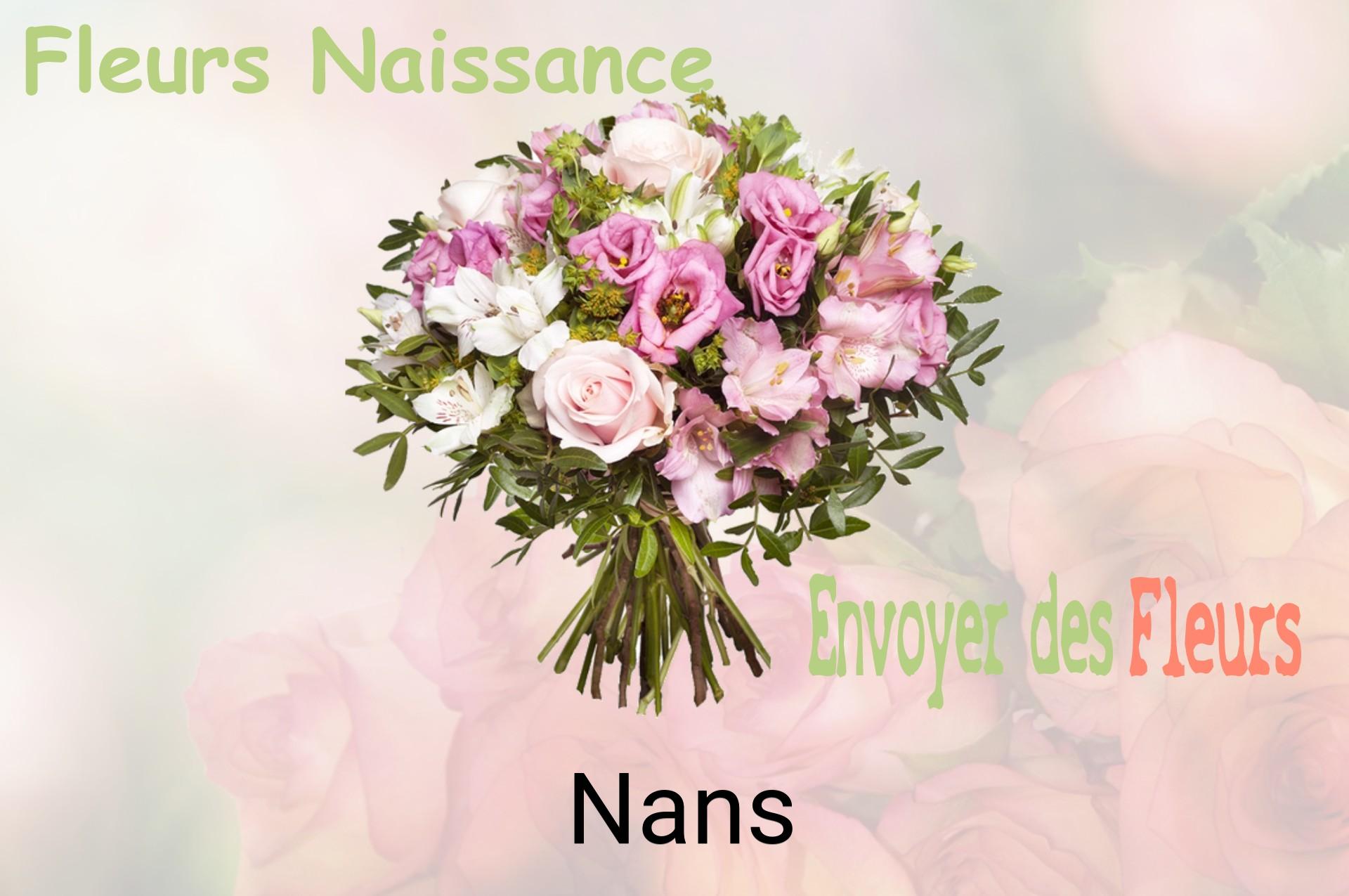 Bouquet de fleurs de naissance livré à Nans